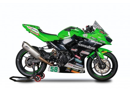 KIT SCARICO COMPLETO WSSP2022 SILENZIATORE FORCE SPARK KAWASAKI NINJA 400 2018-2023