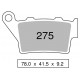 COPPIA PASTGLIE FRENO POSTERIORE OGNIBENE TROFEO SINTERED PER BMW HP4 2013-2014