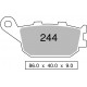COPPIA PASTGLIE FRENO POSTERIORE OGNIBENE TROFEO SINTERED PER HONDA CBR 600 RR 2003-2019