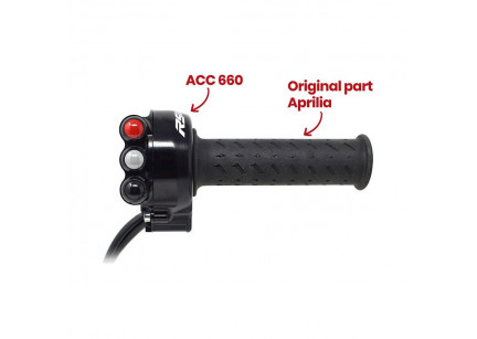 COMANDO GAS JETPRIME CON PULSANTIERA INTEGRATA PER APRILIA TUONO 1100 V4 FACTORY-RR 2021-2023