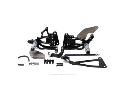 PEDANE ARRETRATE VALTERMOTO REGOLABILI TIPO 3.5 PER KAWASAKI NINJA 300 2012-2017