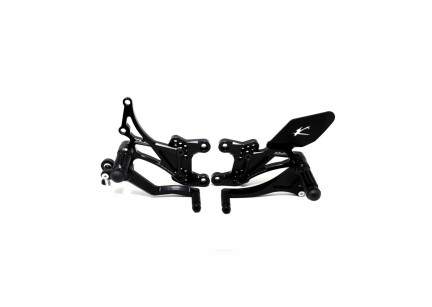 PEDANE ARRETRATE VALTERMOTO REGOLABILI TIPO 1.5 PER KAWASAKI NINJA ZX10R 2006-2010