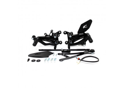 PEDANE ARRETRATE VALTERMOTO REGOLABILI TIPO 1.5 PER YAMAHA YZF R6 2006-2016